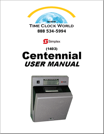 simplex 6400 clock manual